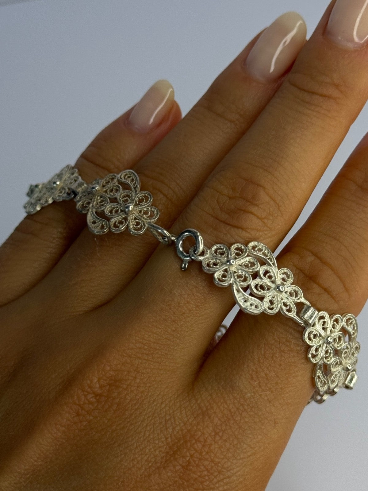 Vintage 925 Sterling Silver Bracelet Length 7.5