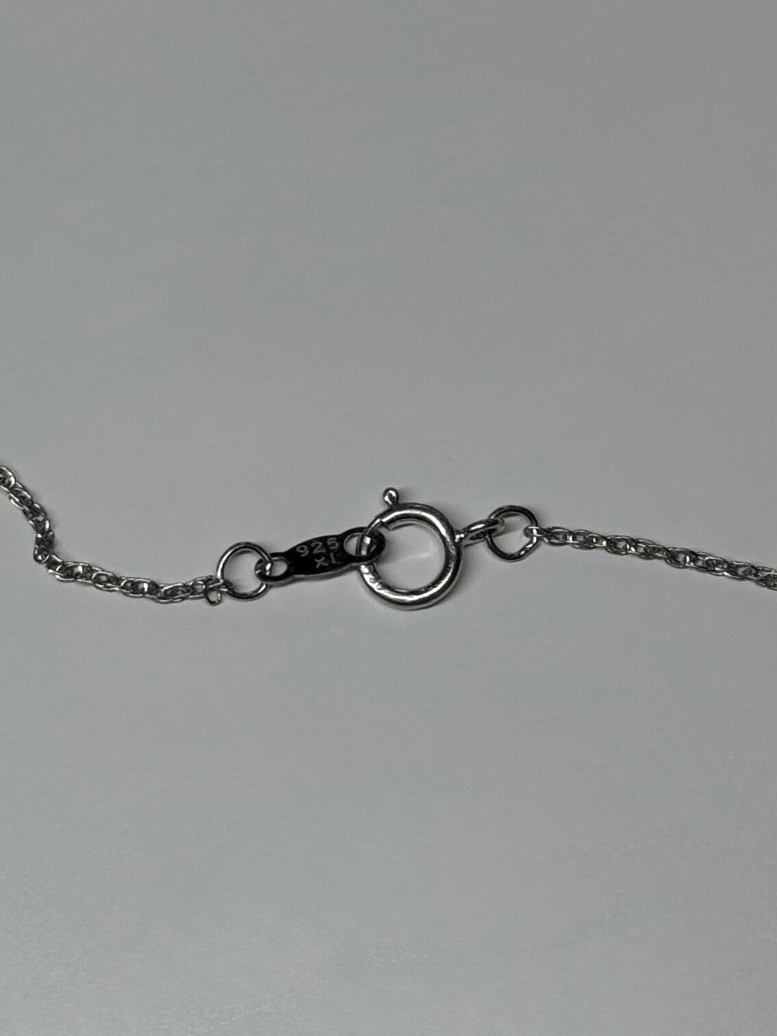 925 Sterling Silver CZ "Panda" Necklace Length 18 In
