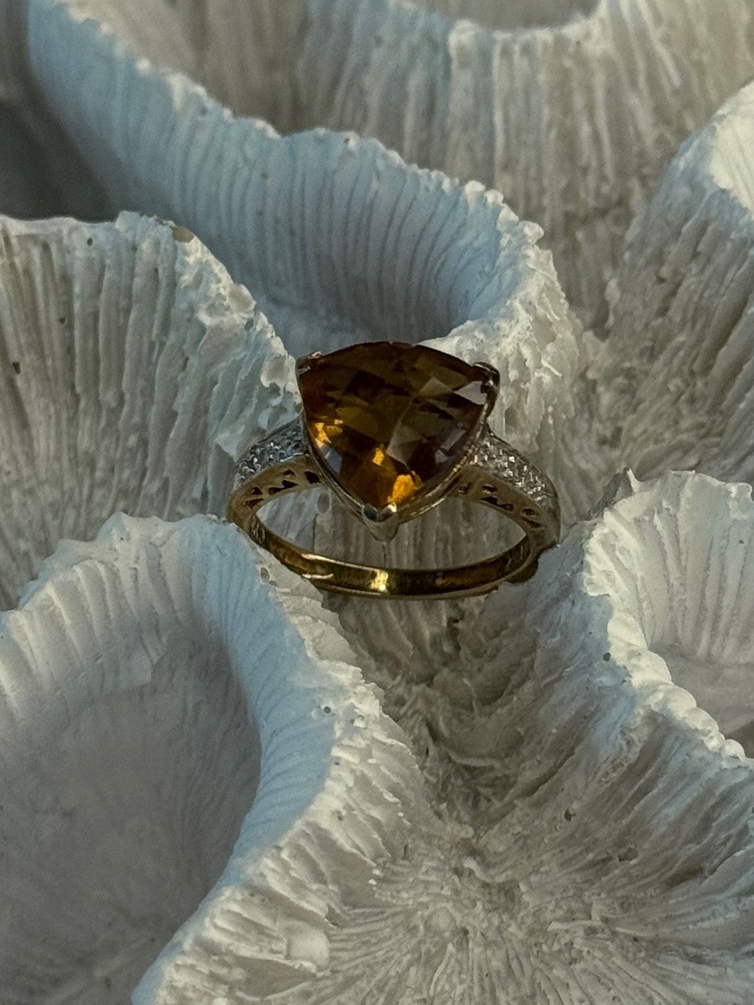 925 Sterling Silver Dravite Brown Tourmaline Ring Size 5