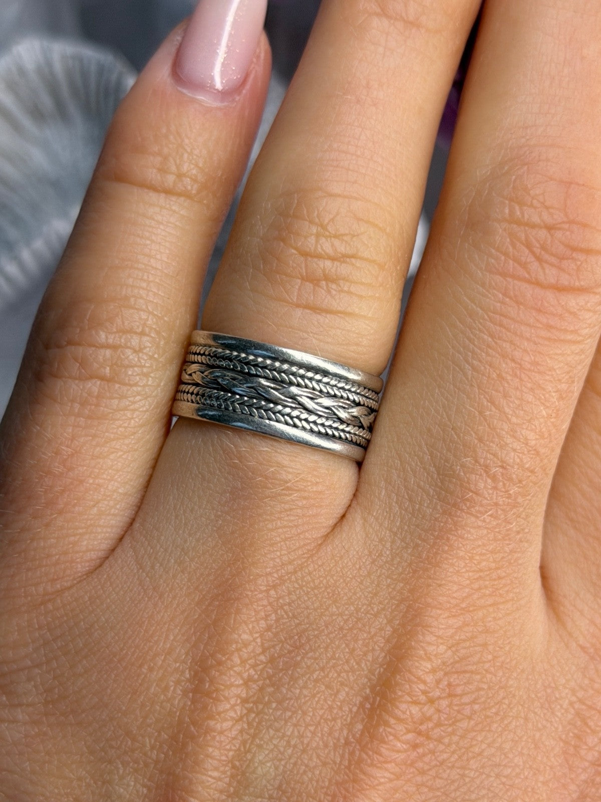 925 Sterling Silver Band Ring Size 6.5