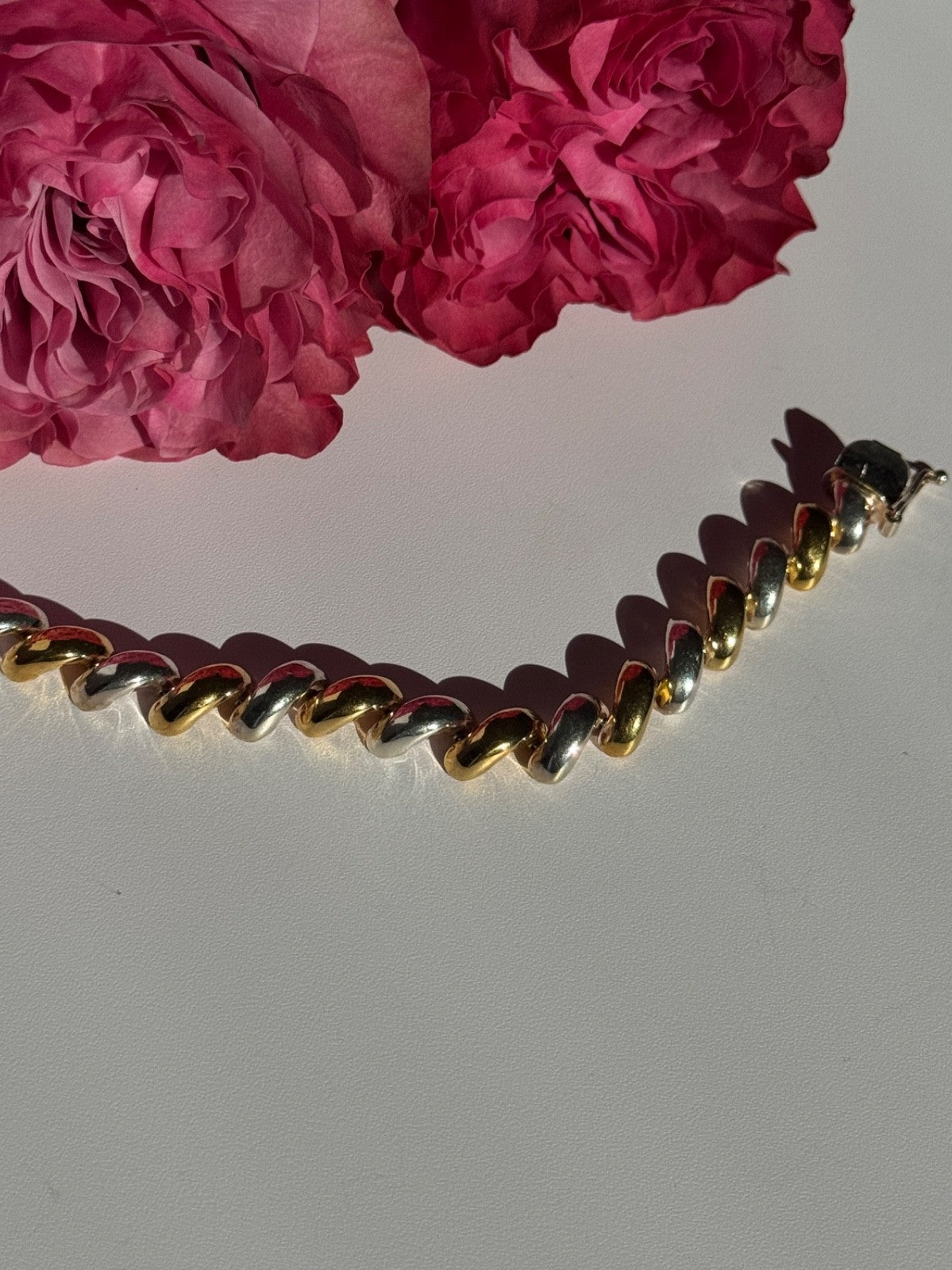 Italy Milor 925 Sterling Silver Gold Plated Bracelet 7 Inch