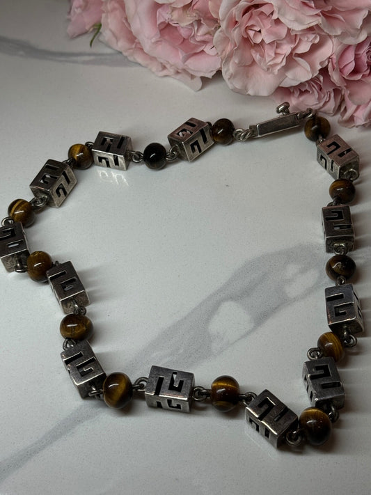 925 Sterling Silver Amber Necklace Length 20 Inch