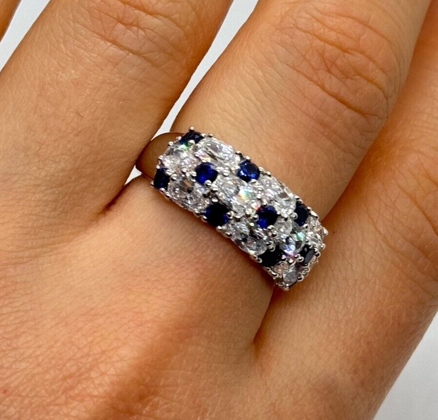 925 Sterling Silver CZ Ring Size 7