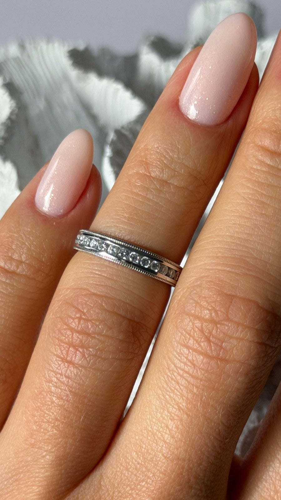 Platinum Diamond 0.20 ct Ring Size 4.5