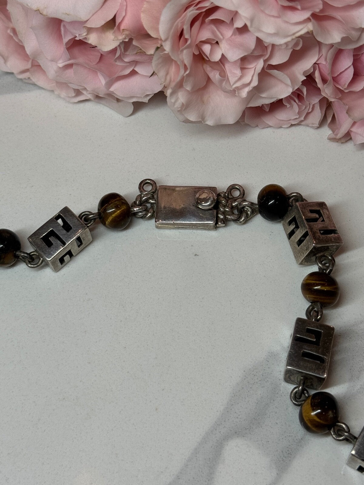 925 Sterling Silver Amber Necklace Length 20 Inch