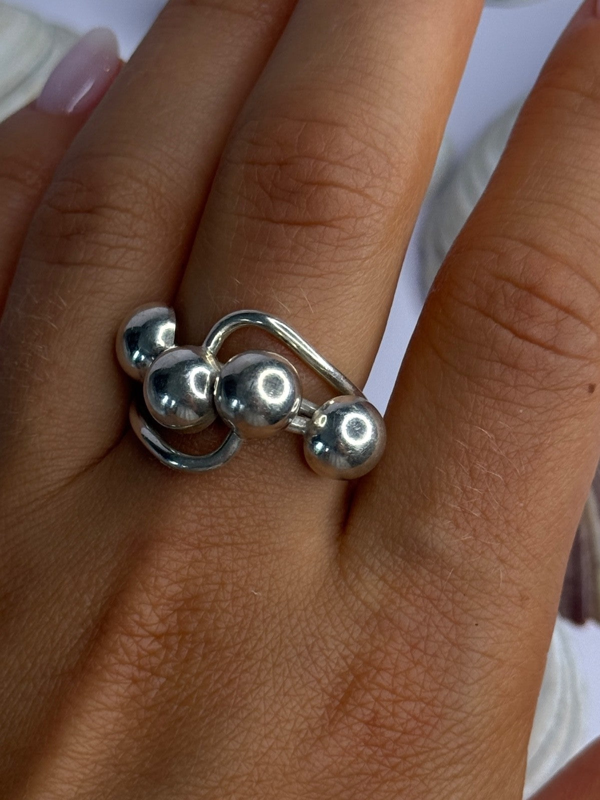 Unique Design 925 Sterling Silver Ring Size 8
