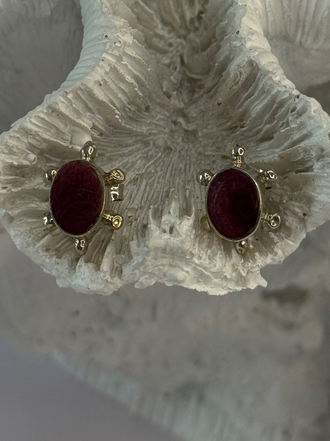 925 Sterling Silver Turtle Agate Earrings Length 0.50 Inch
