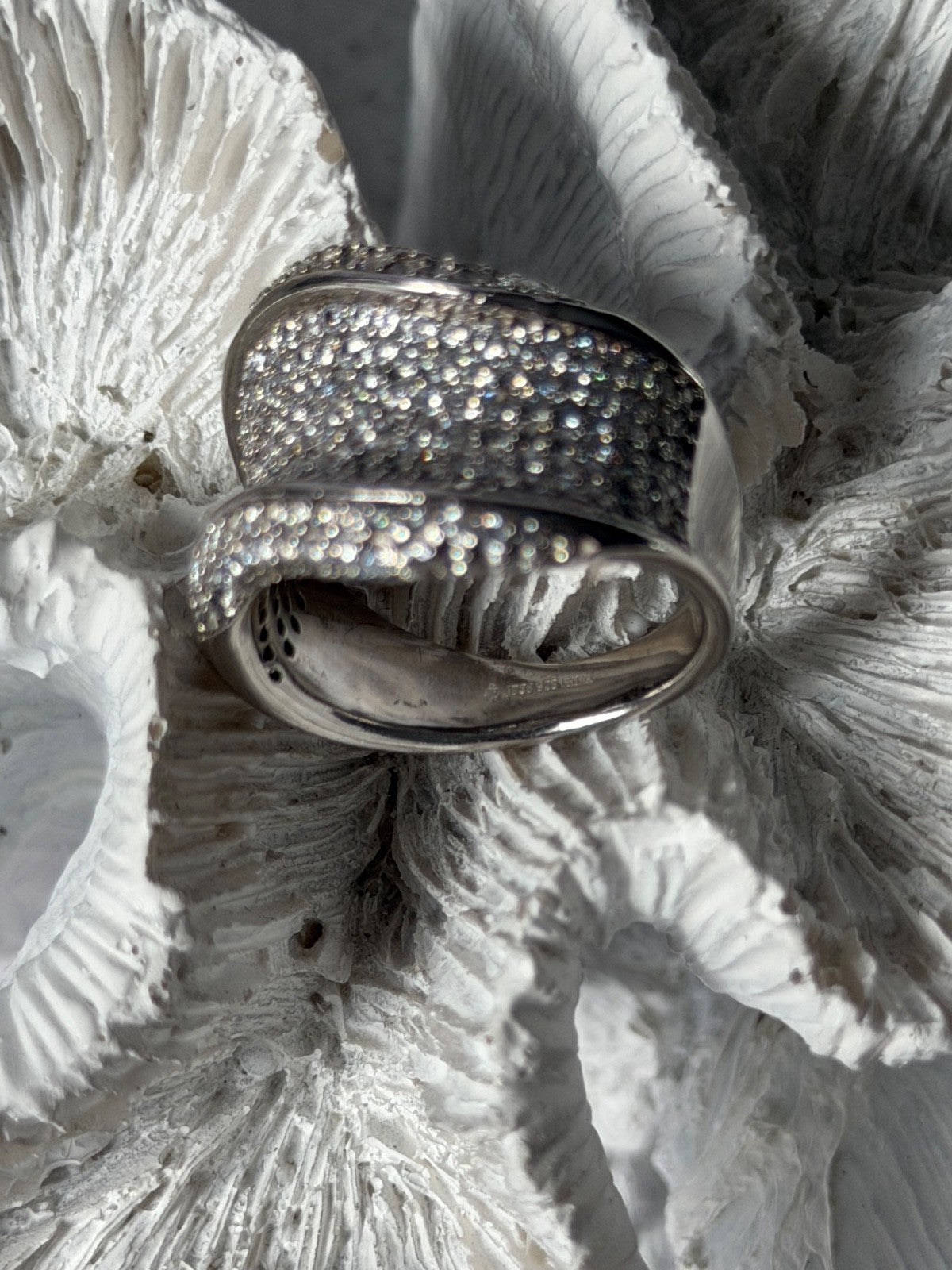 Elegant Design 925 Sterling Silver Cz Ring Size 8