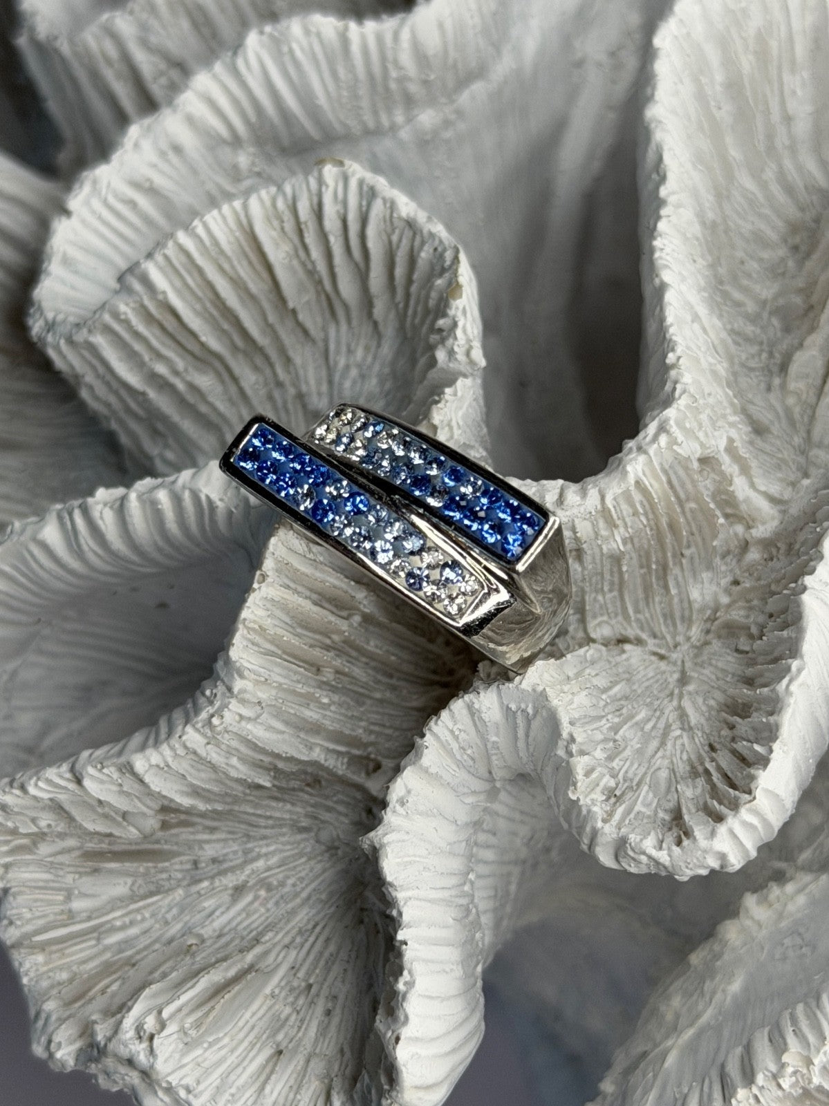 Beautiful 925 Sterling Silver Cz Ring Size 9