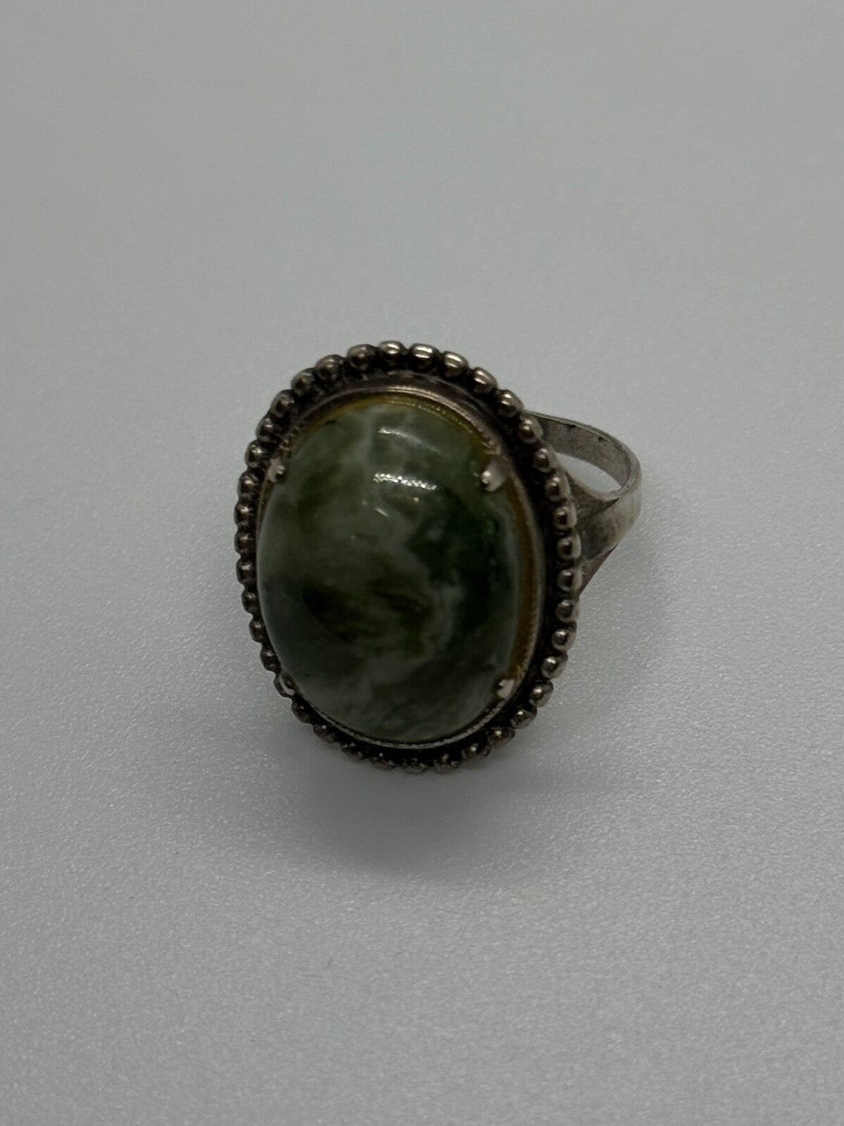 925 Sterling Silver Agate Ring Size 7