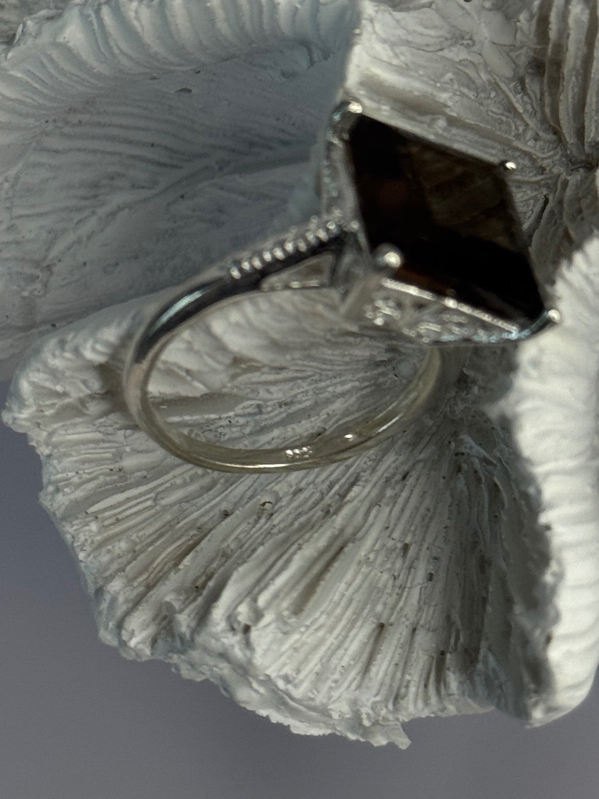 925 Sterling Silver Dravite Brown Tourmaline Ring Size 8