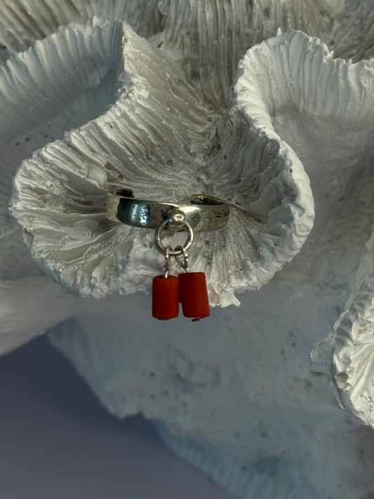 Vintage 925 Sterling Silver Red Agate Ring Sizable Maximum 6