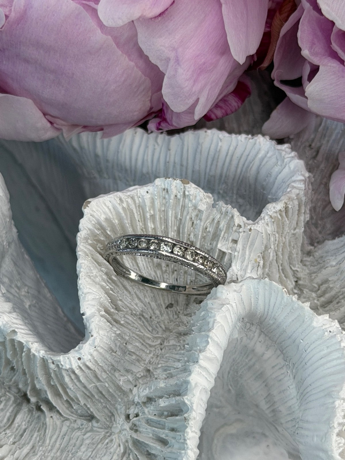 10K White Gold Diamond 0.30 ct Ring Size 7