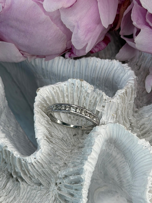 10K White Gold Diamond 0.30 ct Ring Size 7