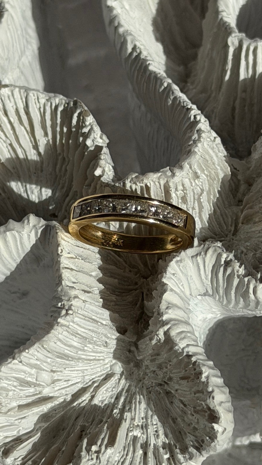 14K Yellow Gold Diamond 1 ct Ring Size 6