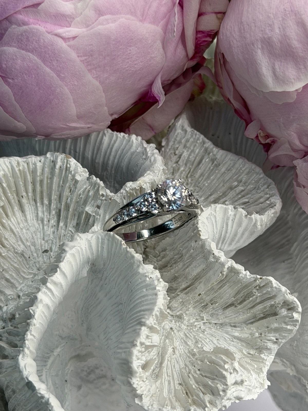 GOC 925 Sterling Silver tcw 1.48 Cz Ring Size 7