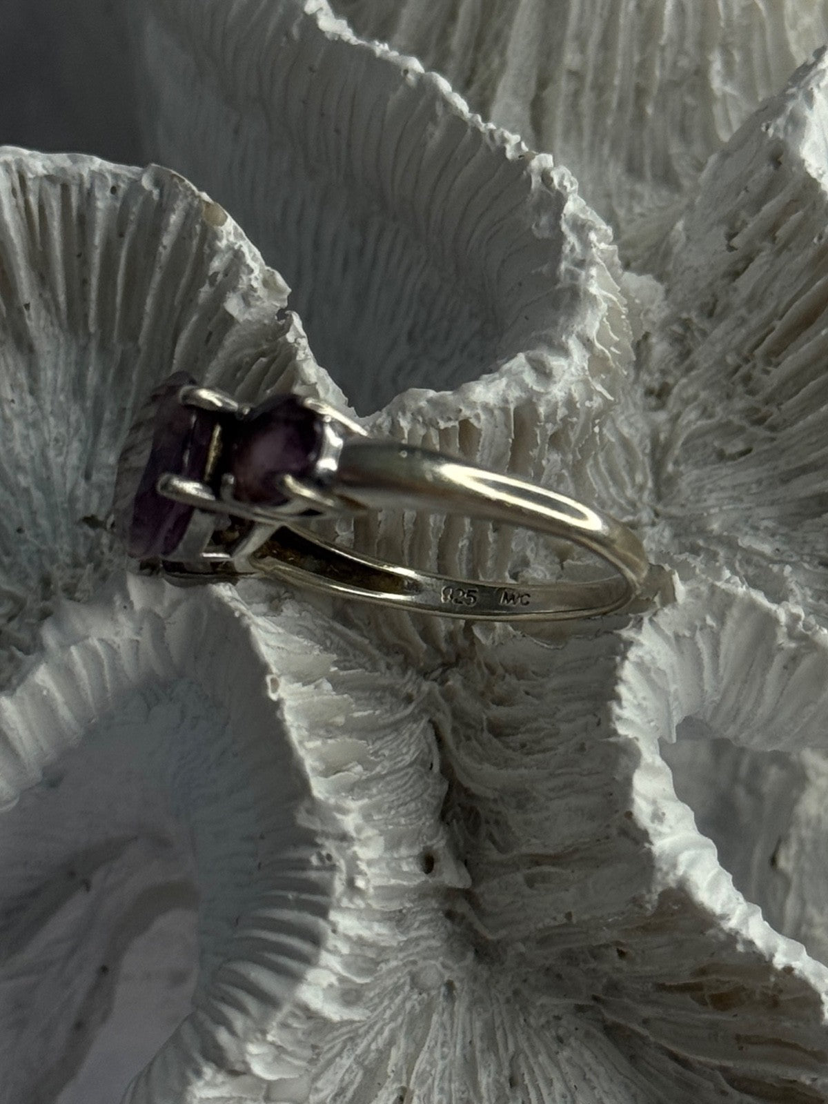 925 Sterling Silver Beautiful Amethyst Ring Size 10
