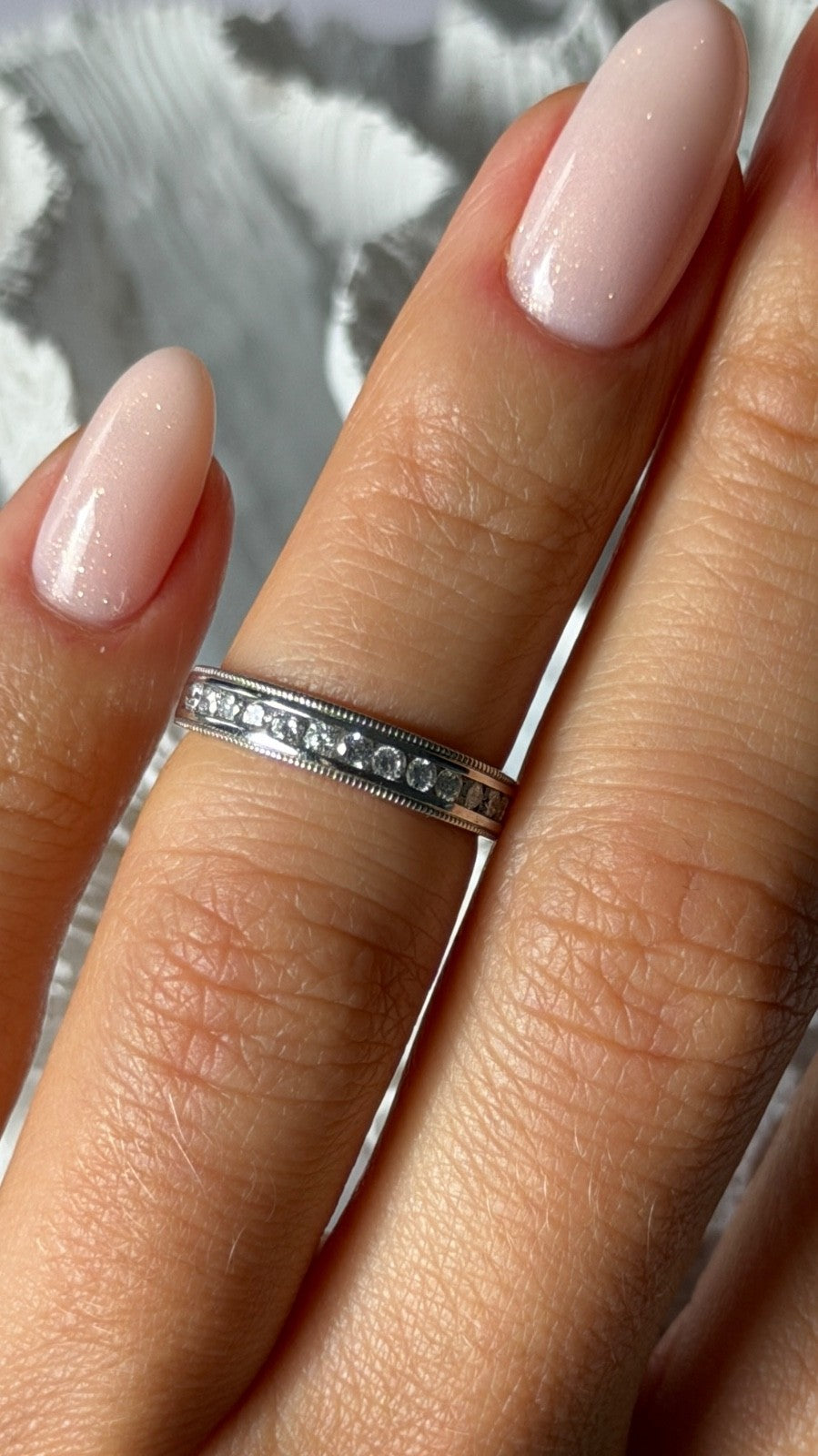 Platinum Diamond 0.20 ct Ring Size 4.5