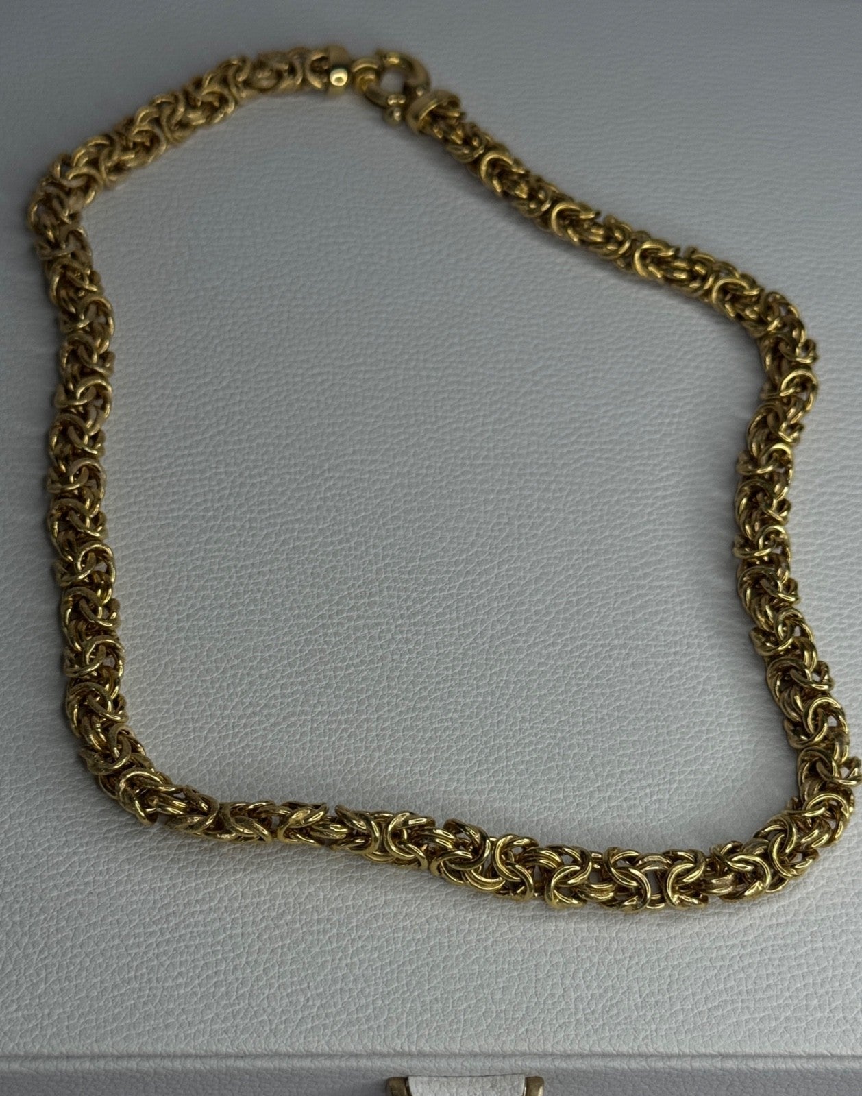 Italy 925 Sterling Silver Gold Plated Chain Necklace Length 18 Inch