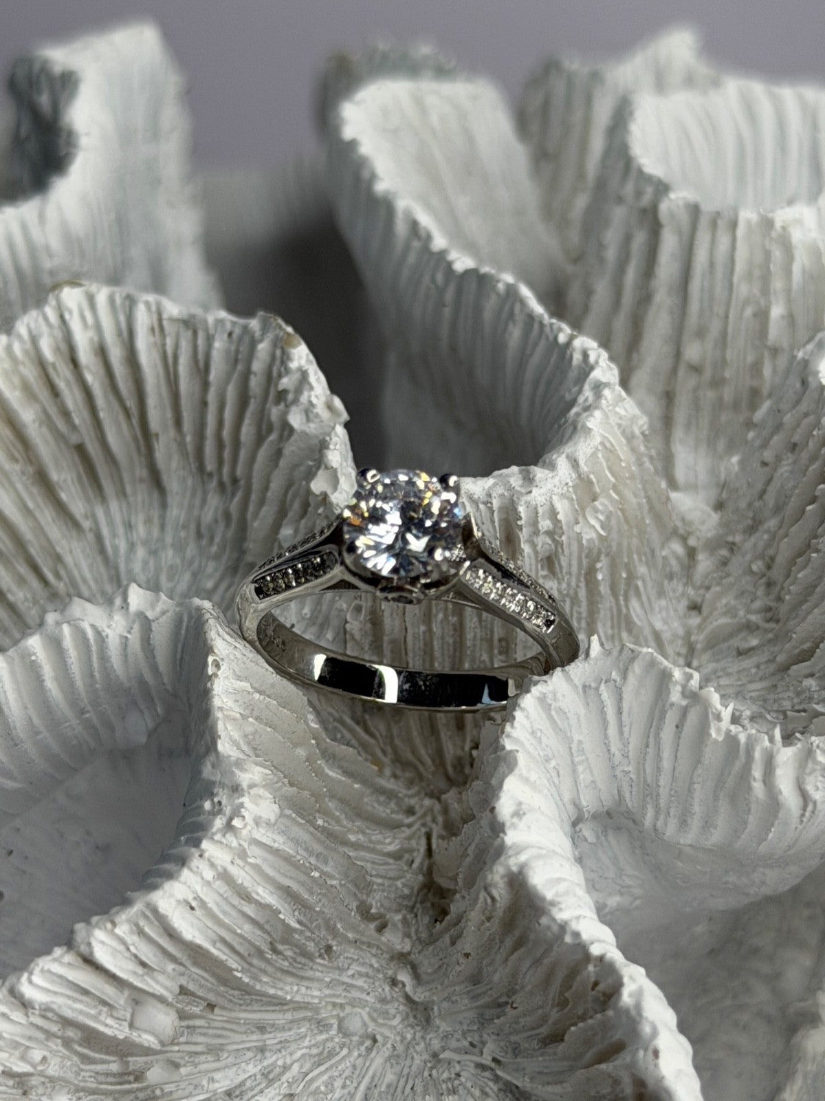GOC 925 Sterling Silver Cz 1.15 ct Ring Size 7