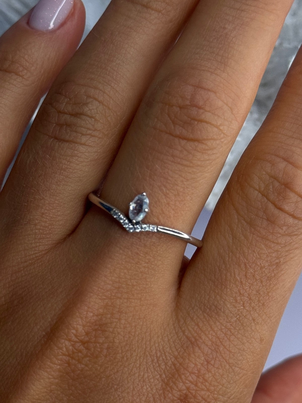 Ale 62 925 Sterling Silver Topaz & Beryl Ring Size 10