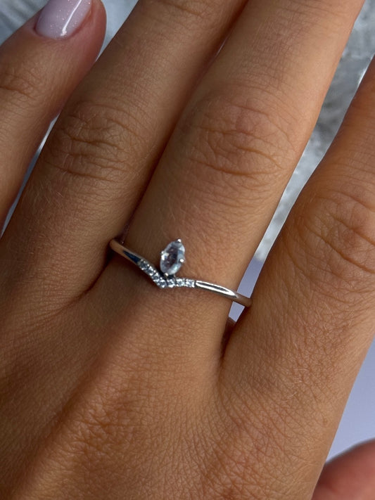 Ale 62 925 Sterling Silver Topaz & Beryl Ring Size 10