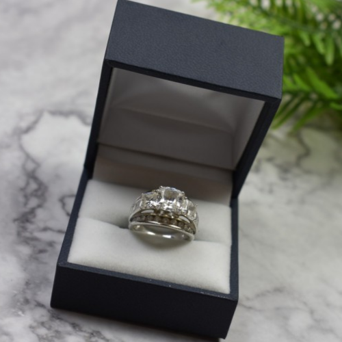 925 Sterling Silver White Beryl (Goshenite) Ring Size 5.5