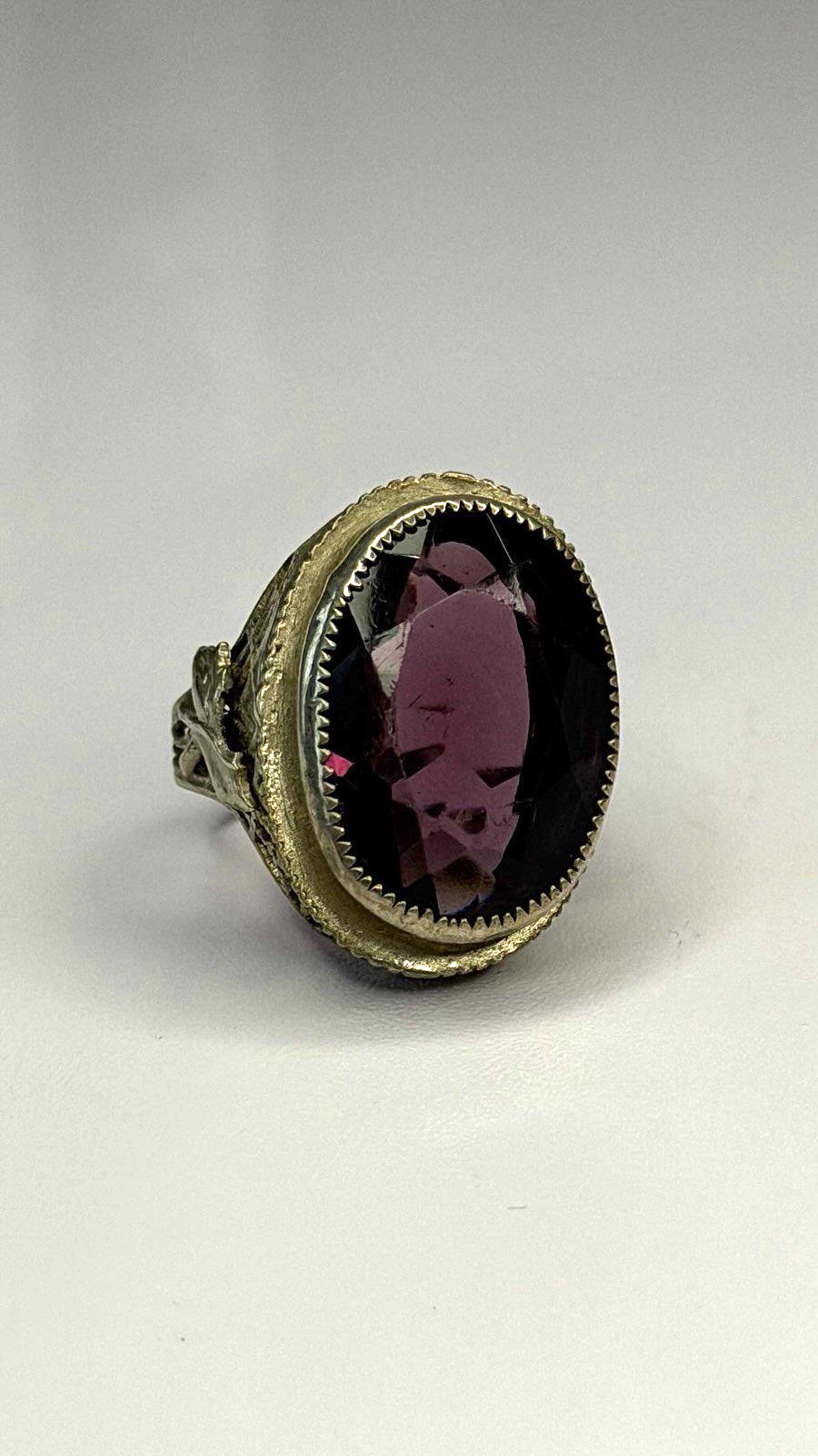 Vintage 925 Sterling Silver Purple Amethyst Ring Size 4.5