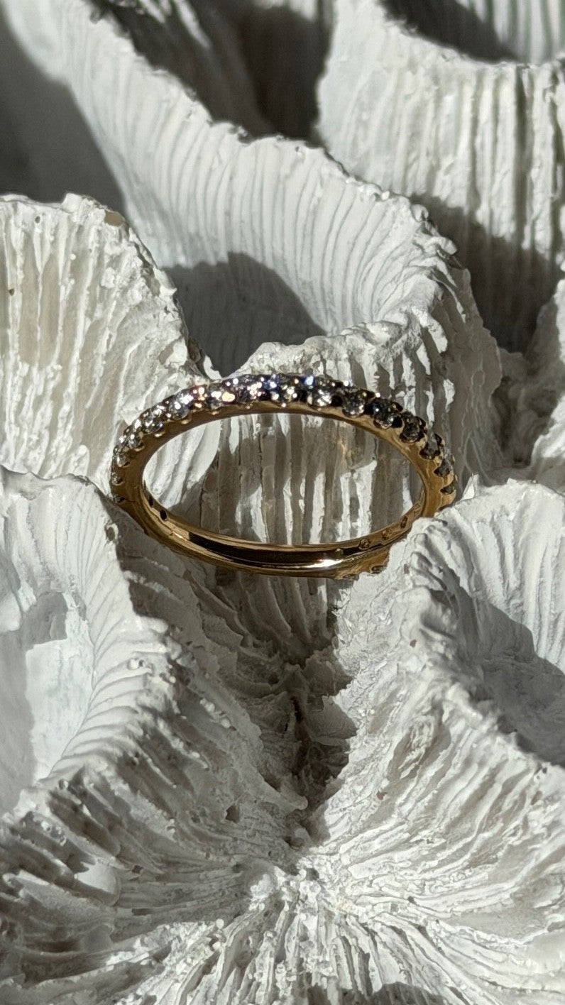 Custom 14K Yellow Gold Diamond 0.77 ct Ring Size 6