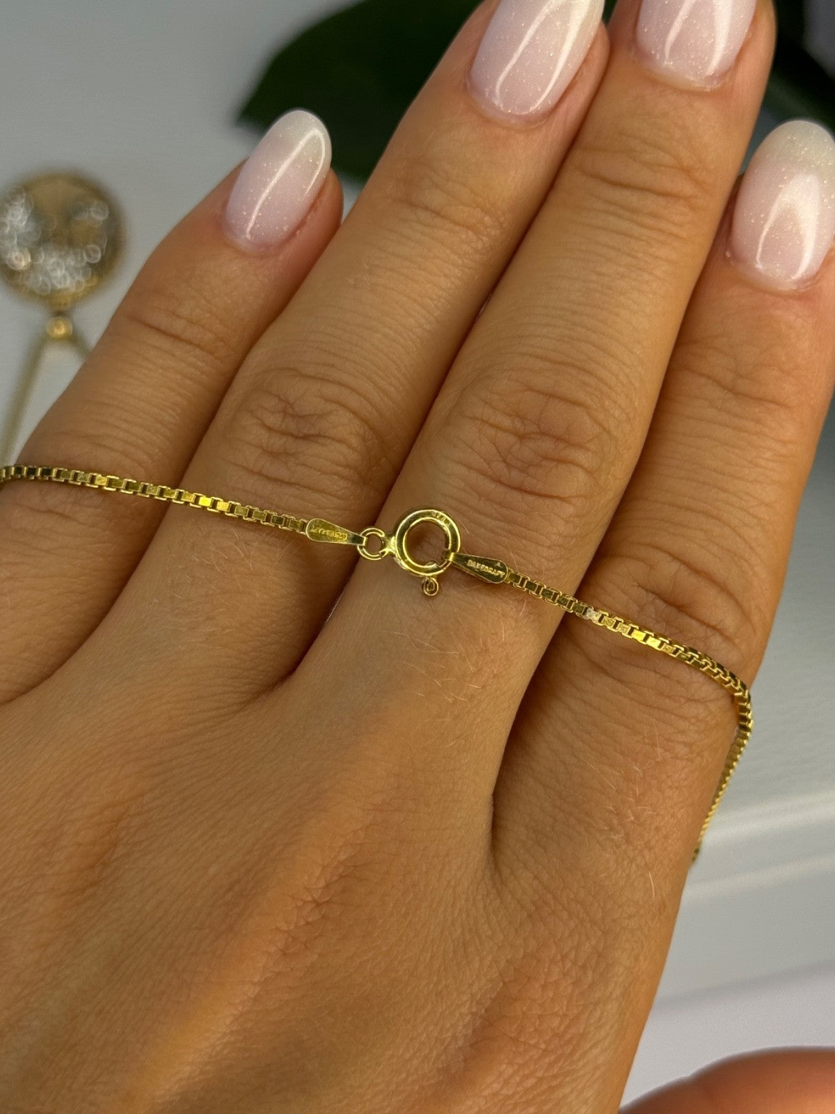 925 Sterling Silver Gold Plated Angel Cz Necklace Length 19.5 Inch