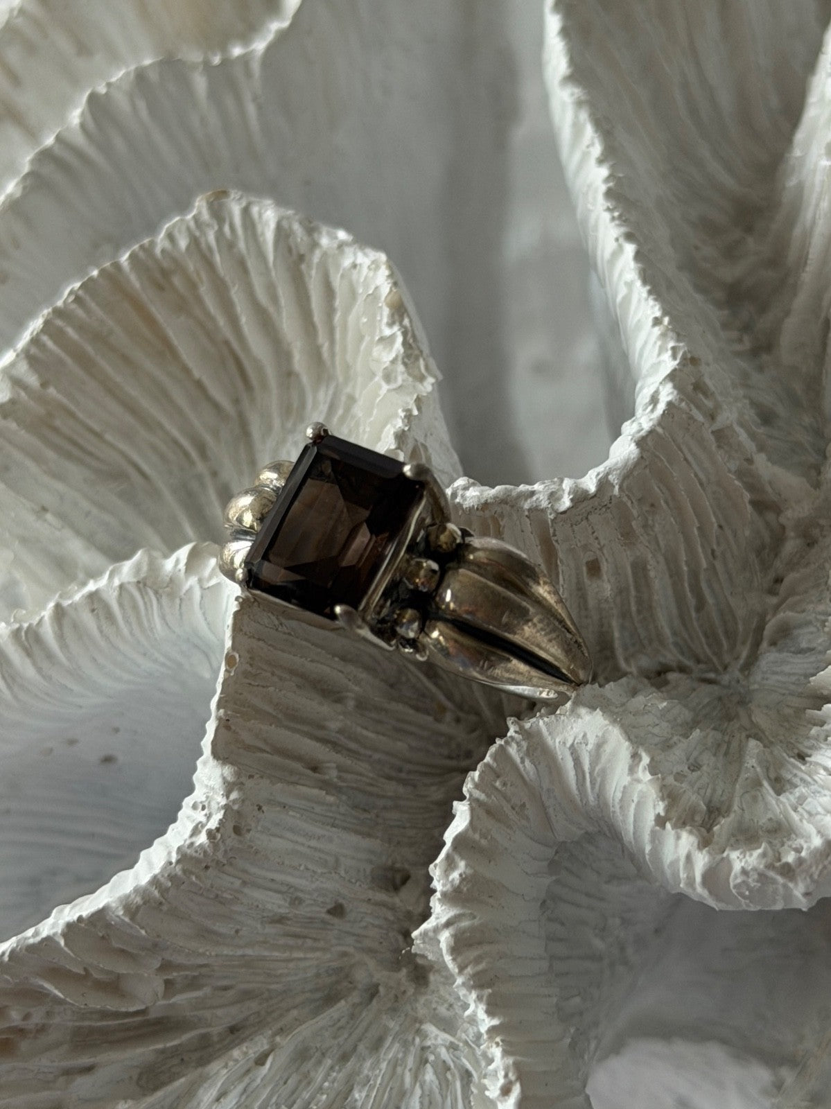 Avon 925 Sterling Silver Brown Tourmaline Ring Size 8