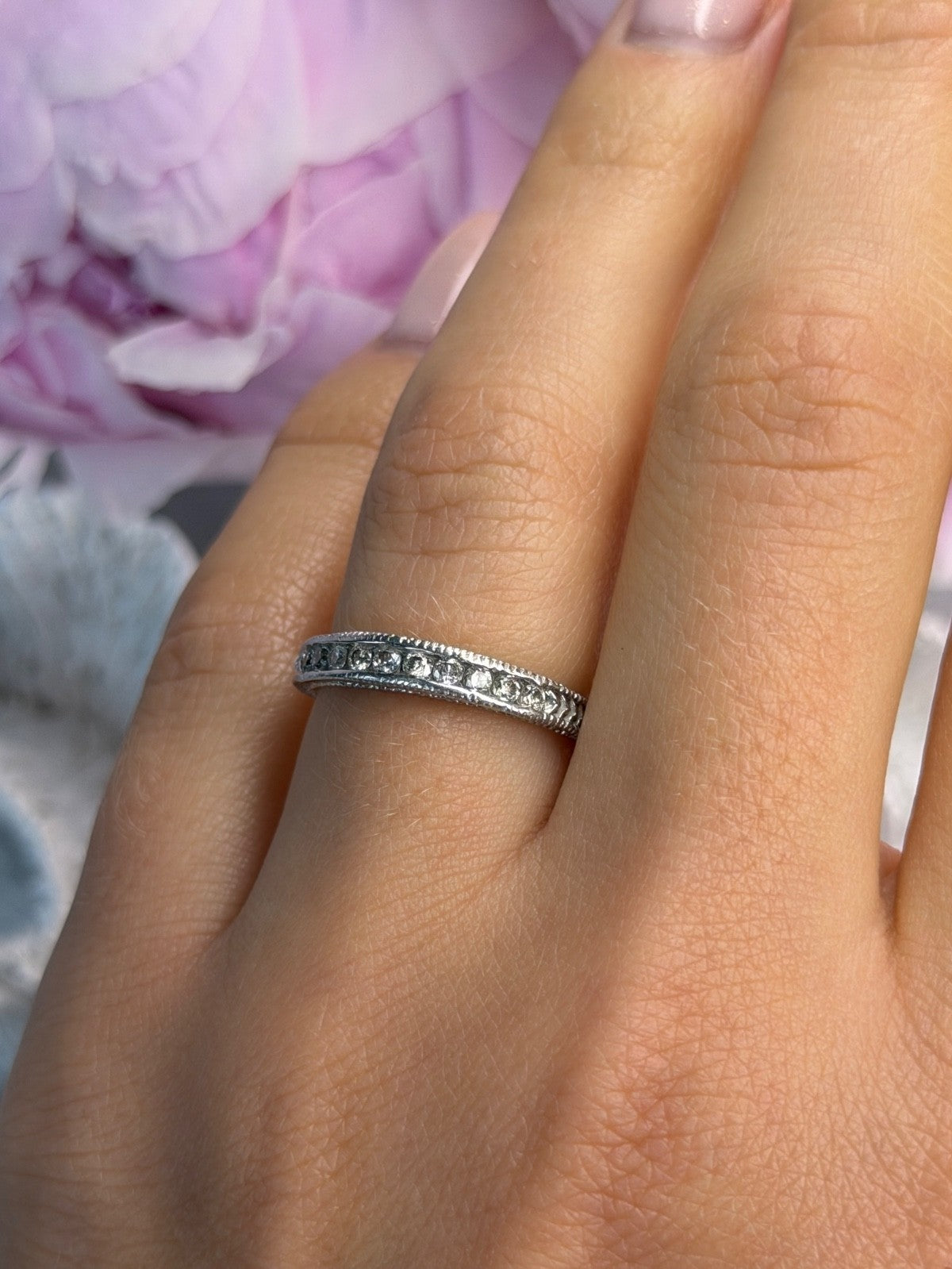 10K White Gold Diamond 0.30 ct Ring Size 7