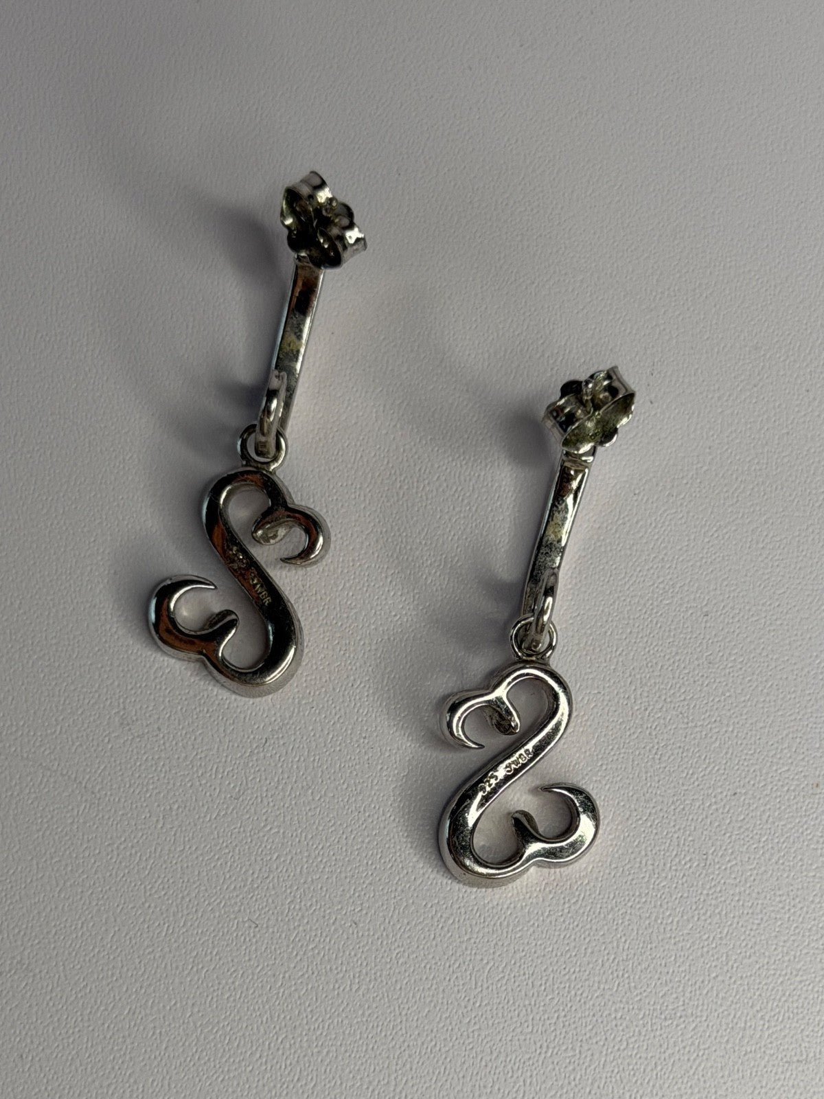 Jwbr 925 Sterling Silver Diamonds Open Heart Collection Earrings