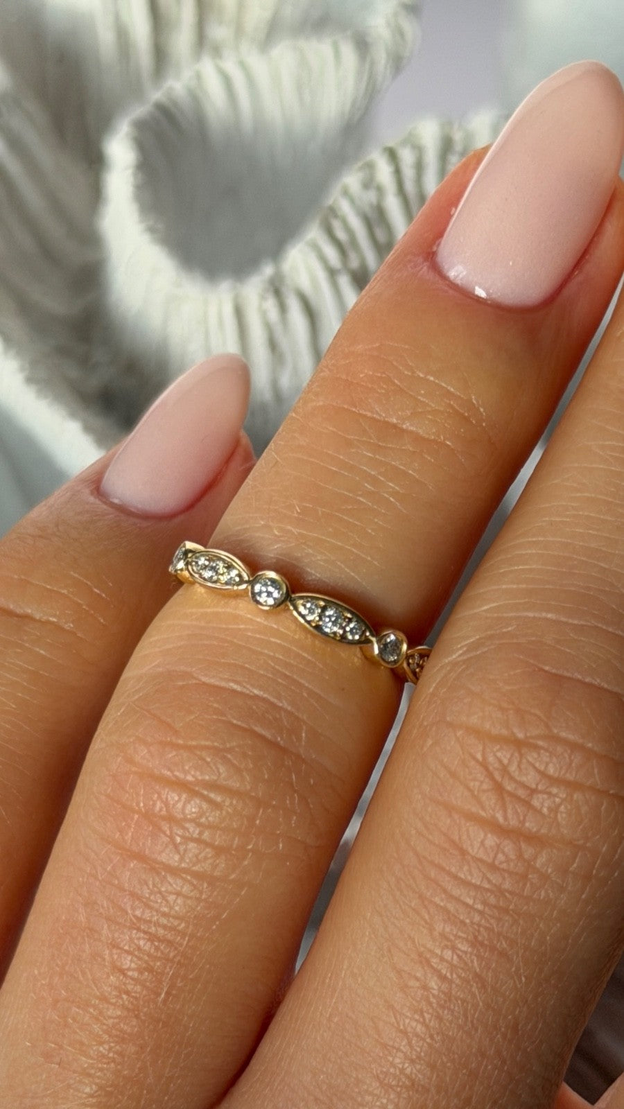 14K Yellow Gold Diamond 0.33 ct Ring Size 4.5
