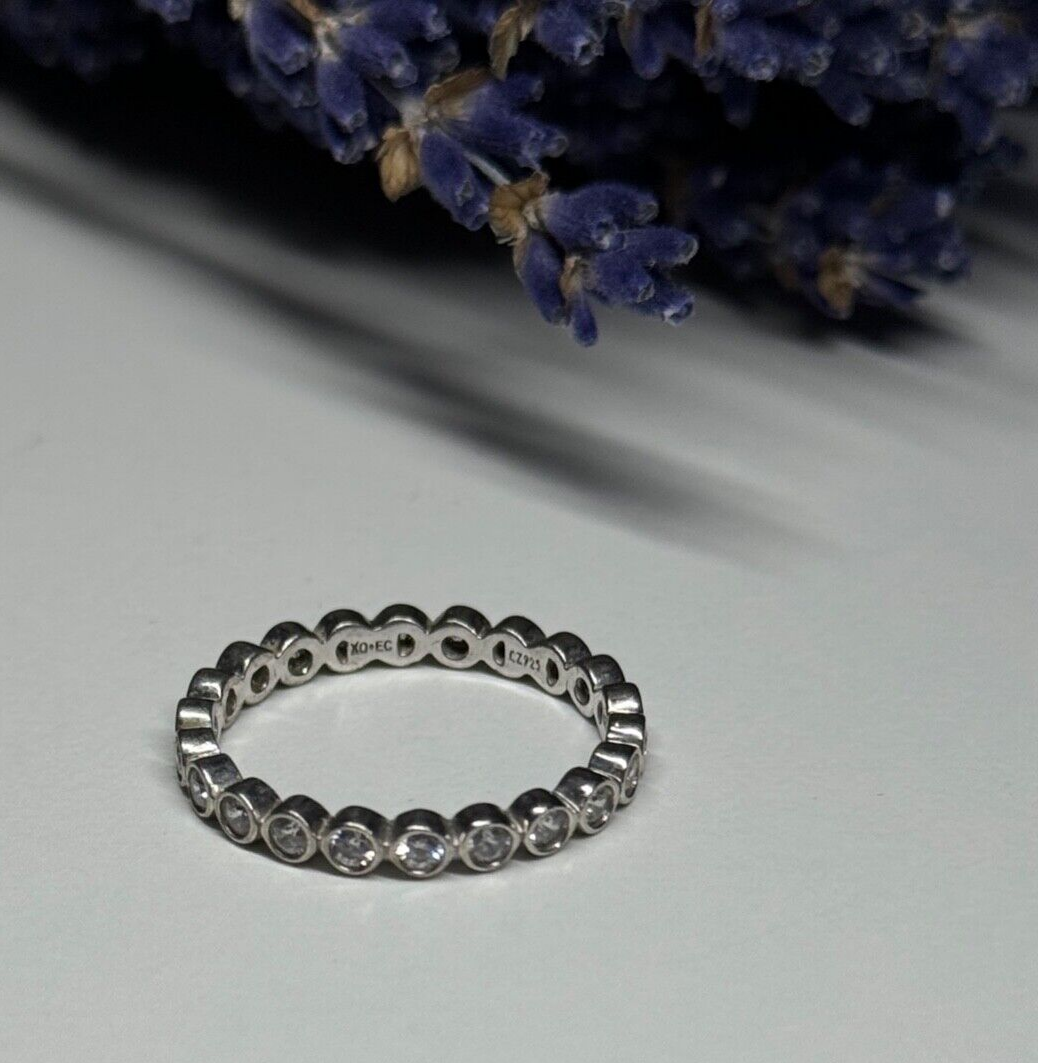 925 Sterling Silver CZ Ring Size 7.5