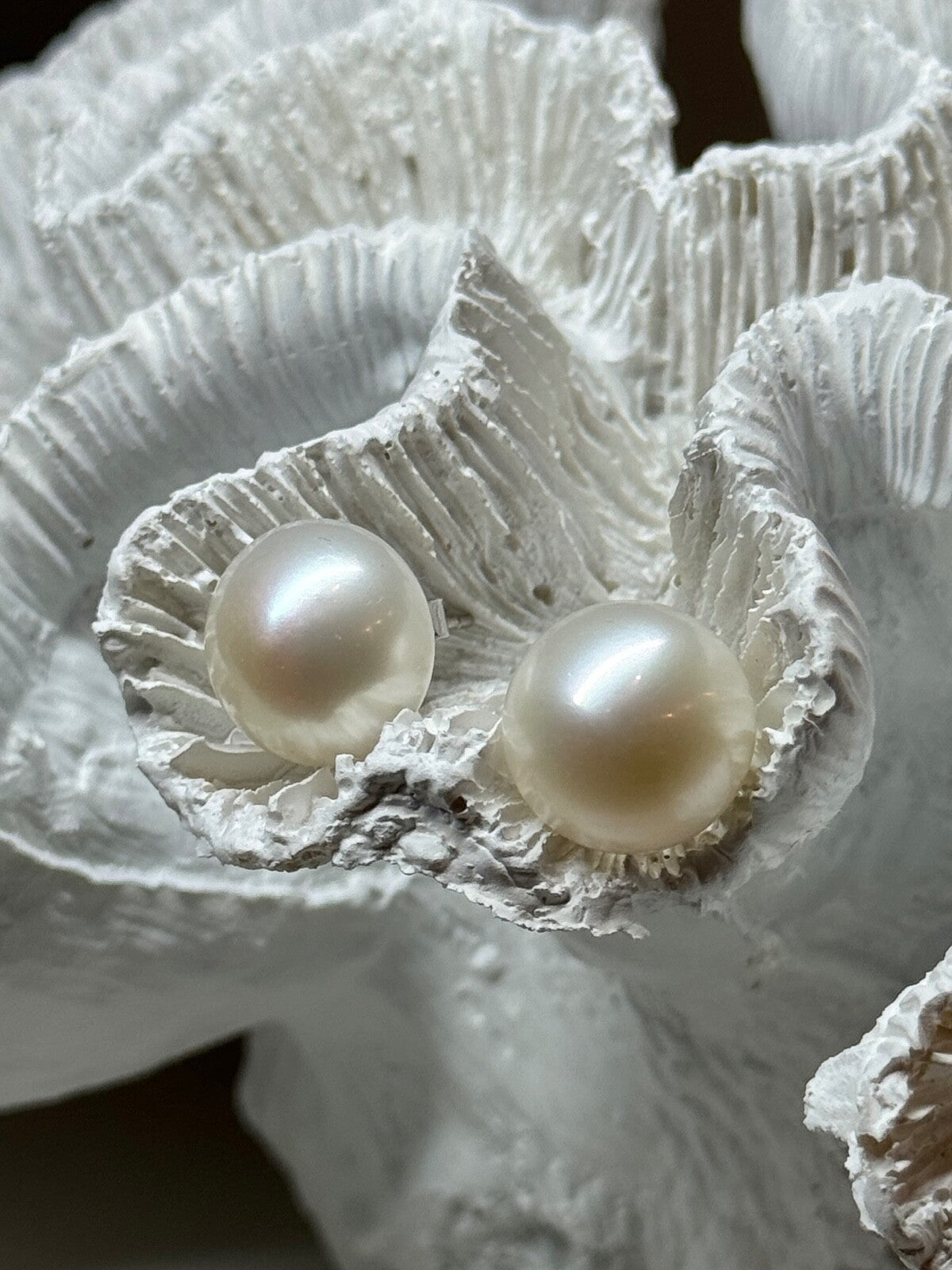 925 Sterling Silver Fresh Water Pearl Earrings Length 0.5 Inch