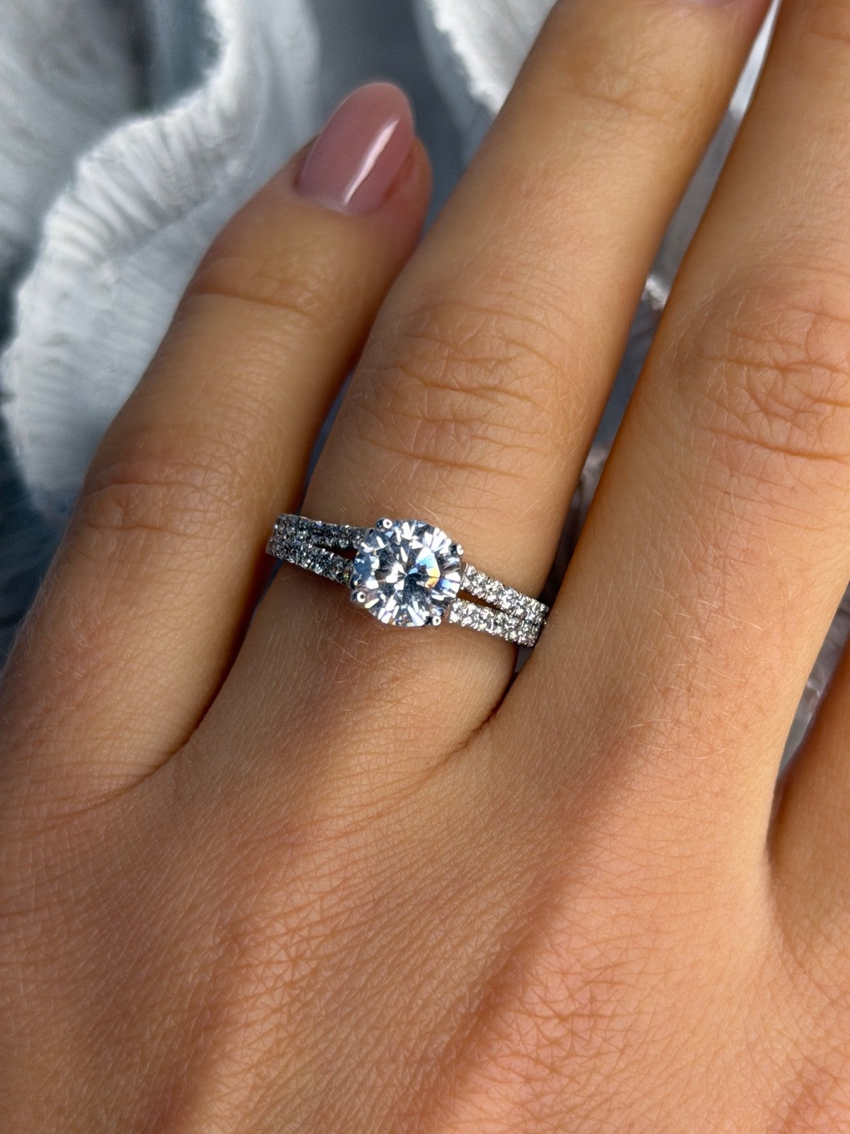 GOC 925 Sterling Silver Cz 1.42 ct Ring Size 7