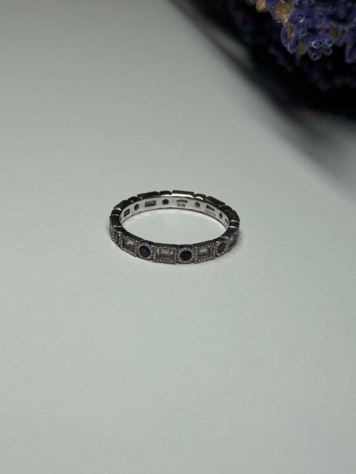 925 Sterling Silver CZ Ring Size 6.5