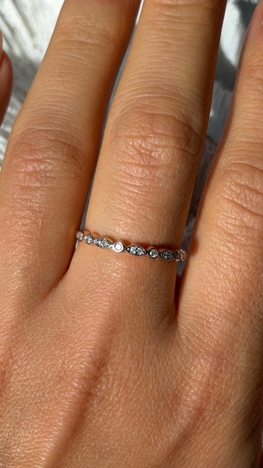 14K Rose Gold Diamond 0.20 ct Ring Size 8