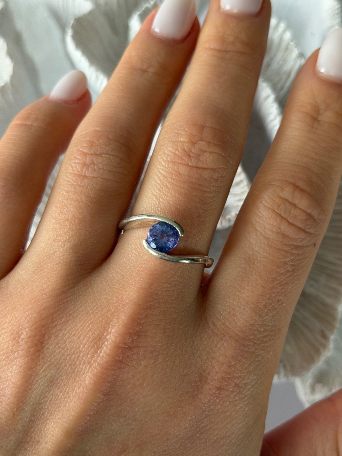 925 Sterling Silver Tourmaline Ring Size 9.5