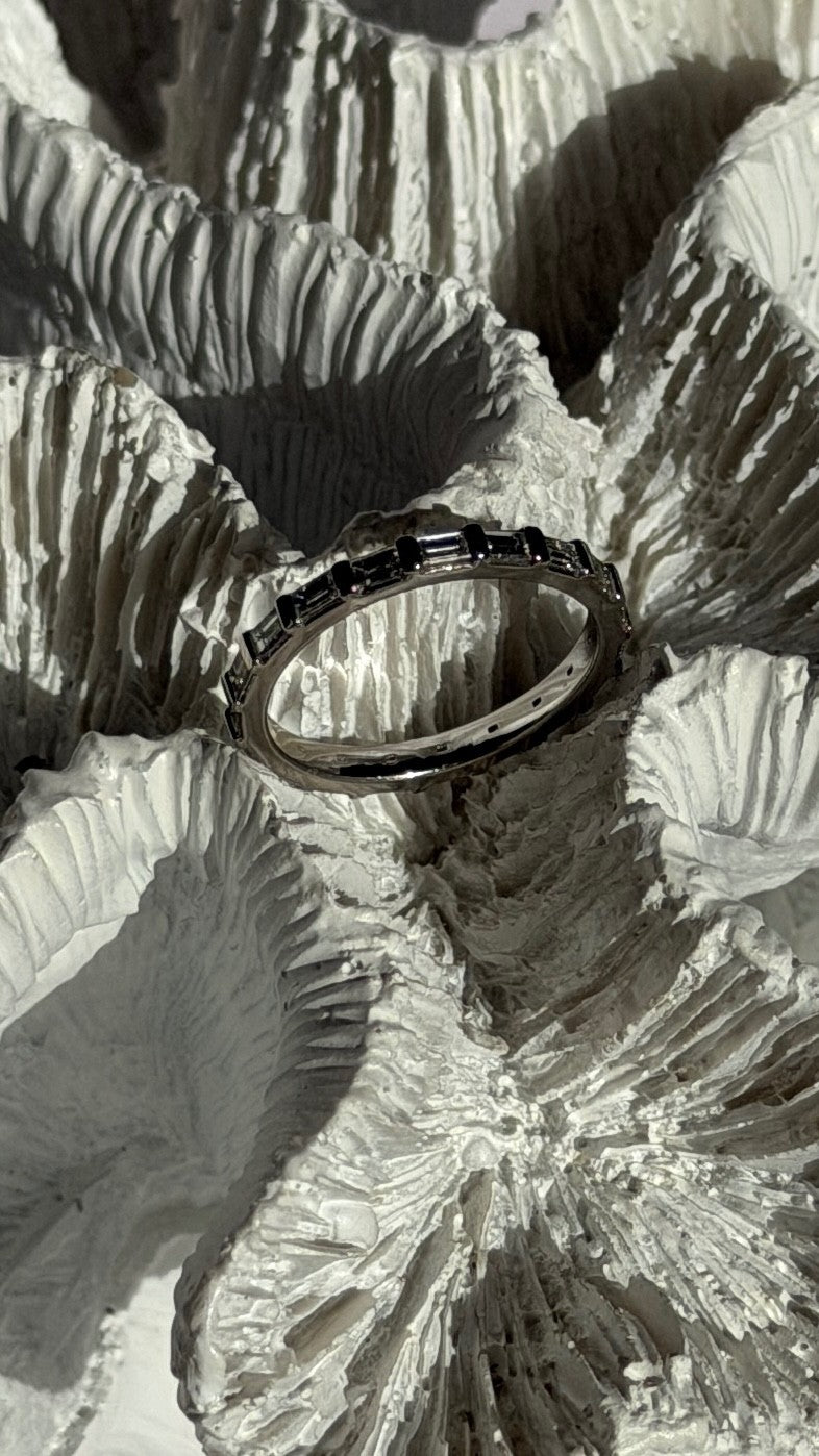 Custom 14K White Gold Diamond 0.92 ct Ring Size 6.5