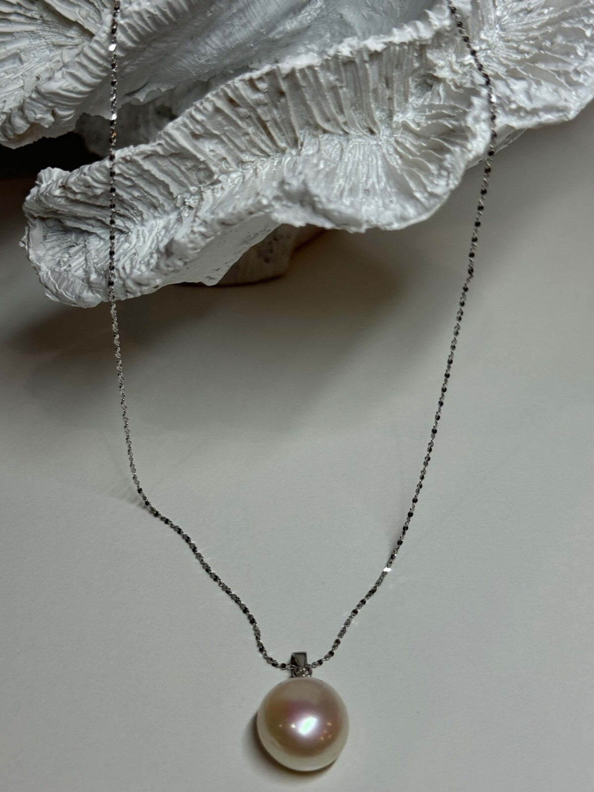 925 Sterling Silver Fresh Water Pearl Necklace Length 18 Inch