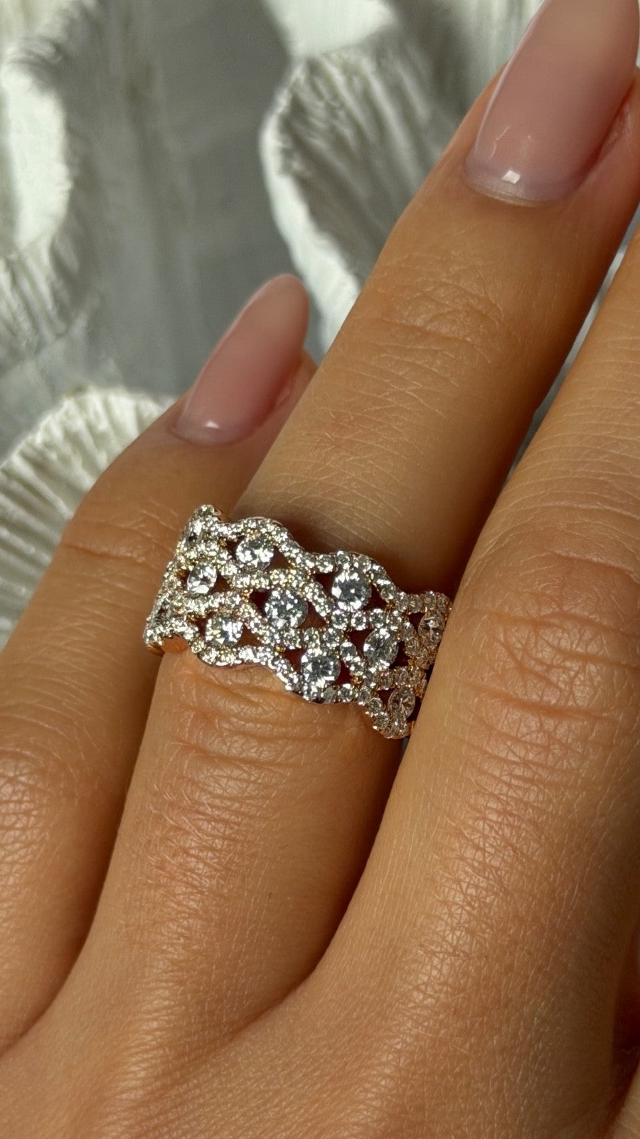 Cordova 750 18K Rose Gold Diamond 1.84 carats Ring Size 6.5