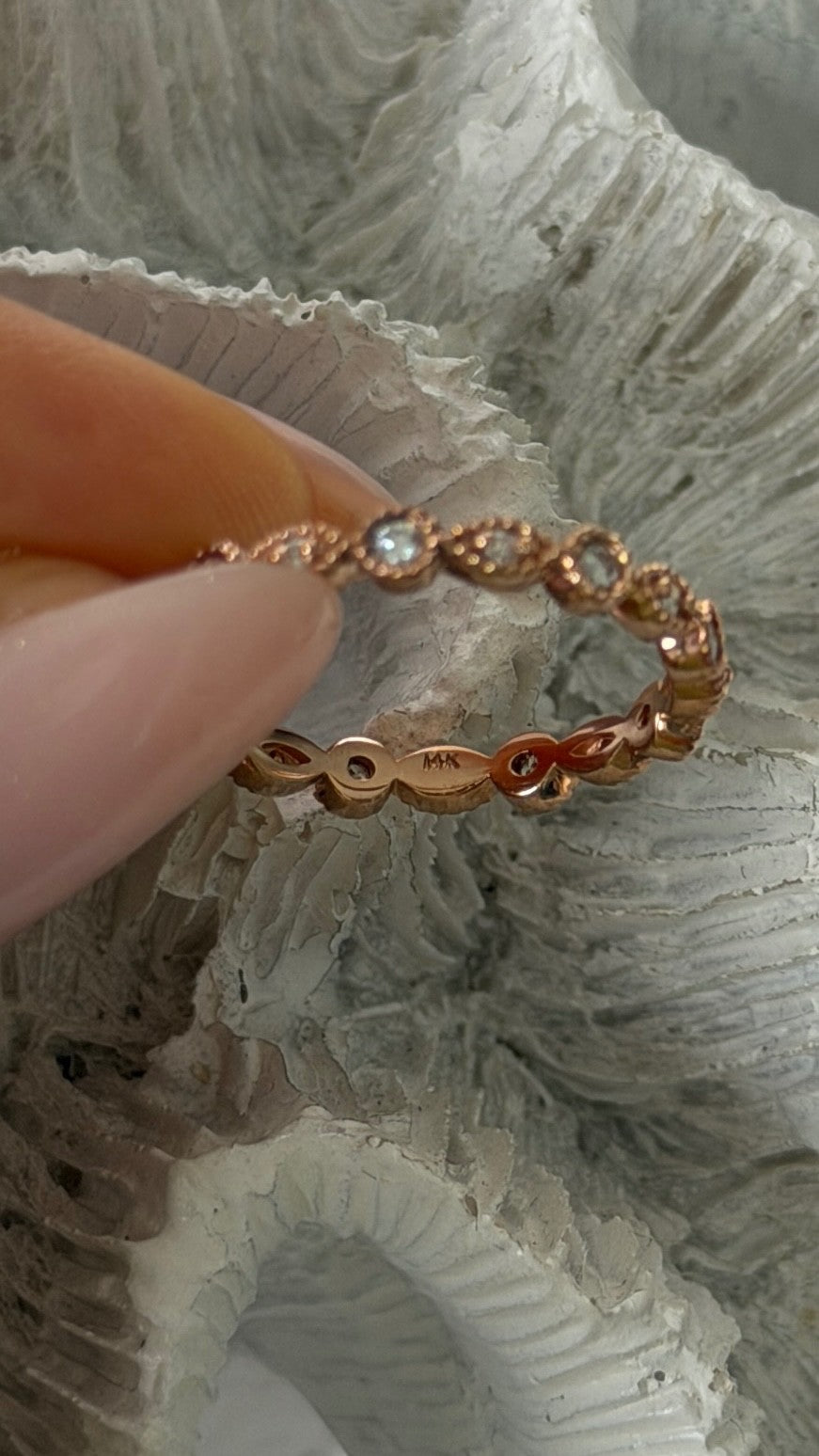Beautiful 14K Rose Gold Diamond 0.54 ct Ring Size 7