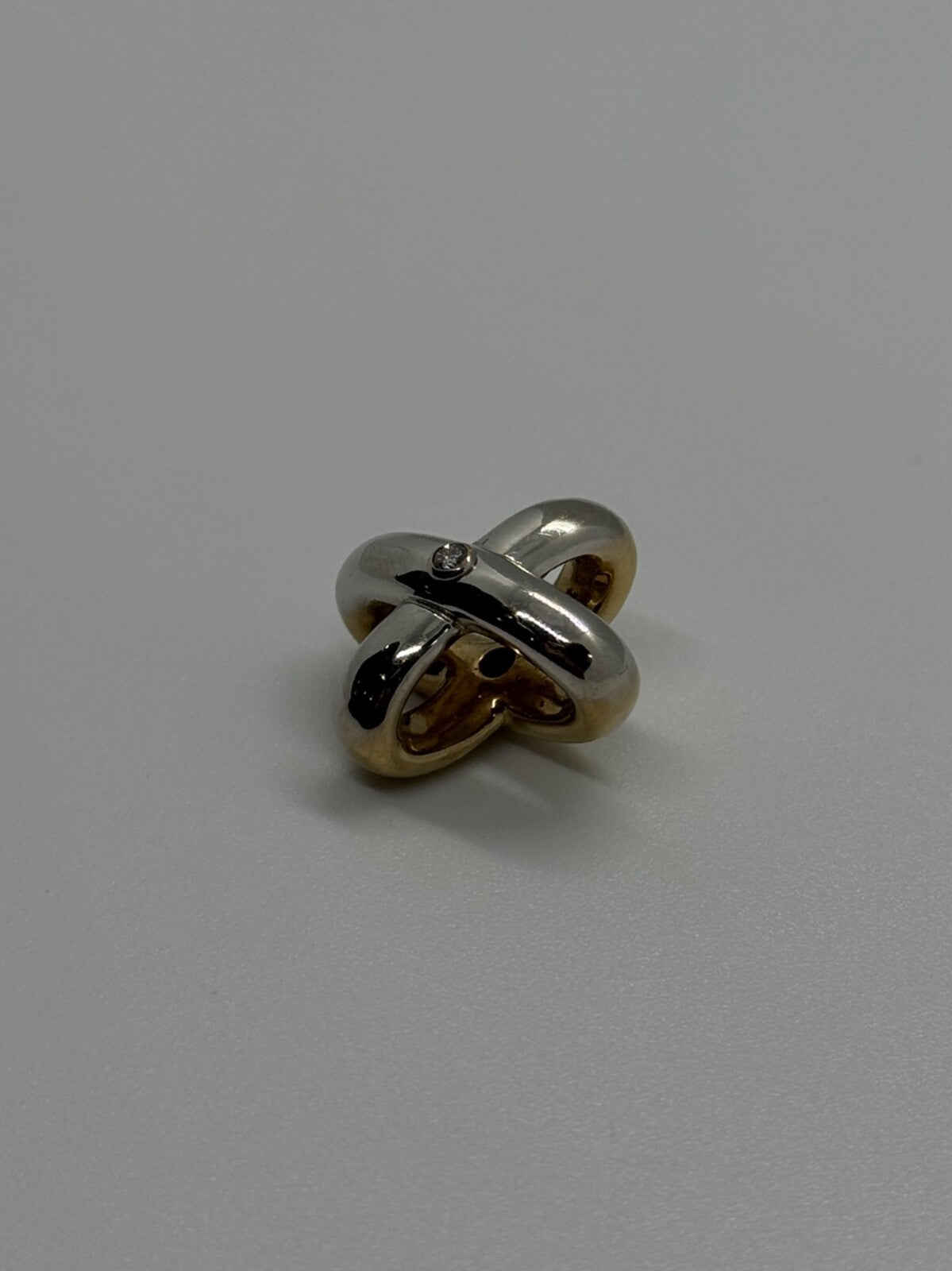 14K Yellow AND White Gold Pendant Lenght 17.3 mm