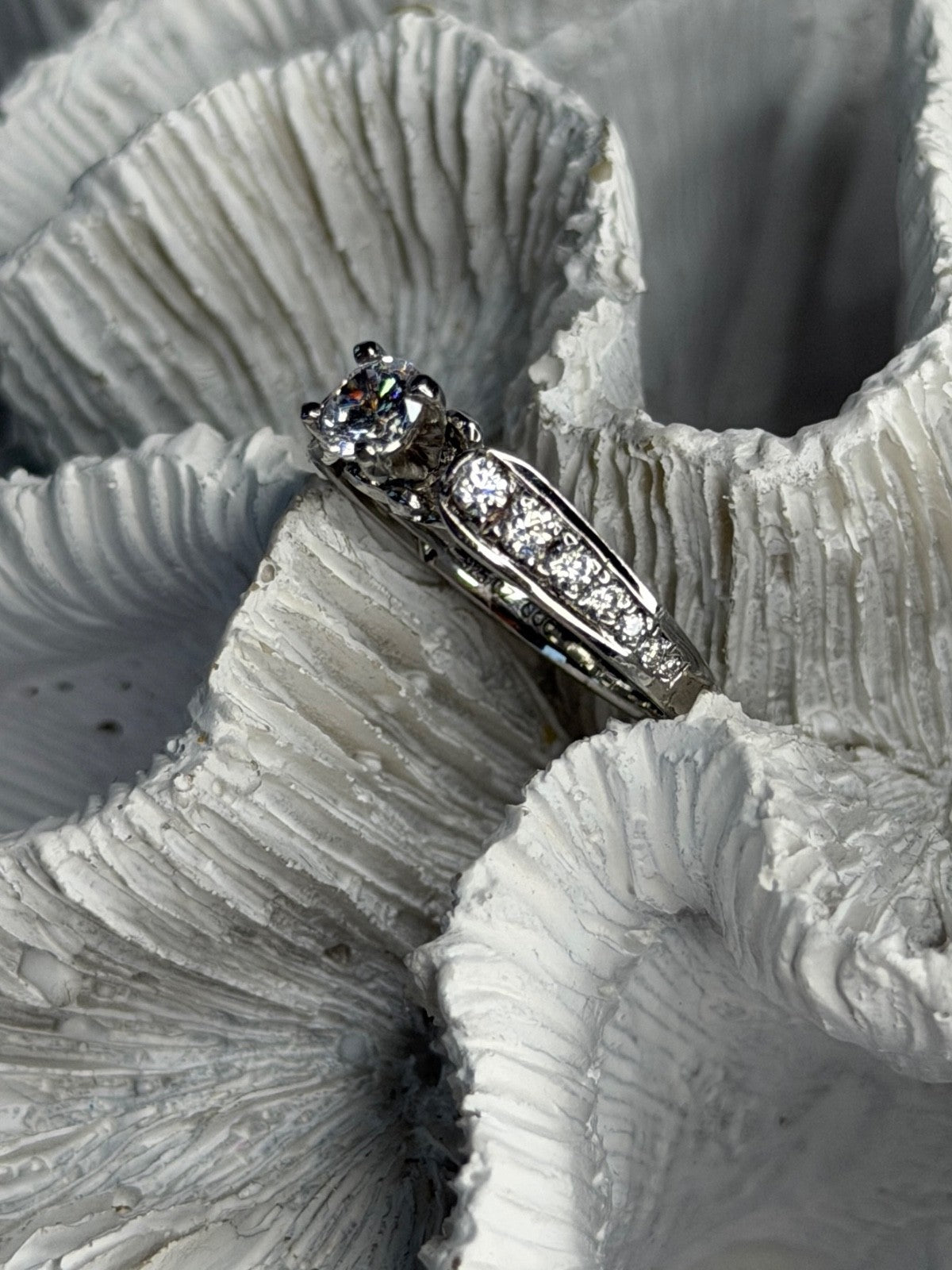 GOC 925 Sterling Silver Cz 1 ct Ring Size 7