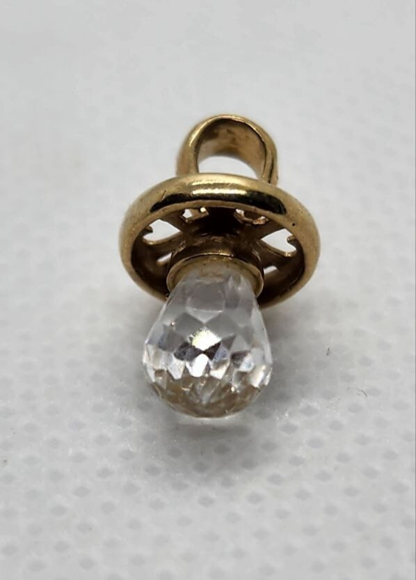 10K Yellow Gold Crystal Swarovski Pendant