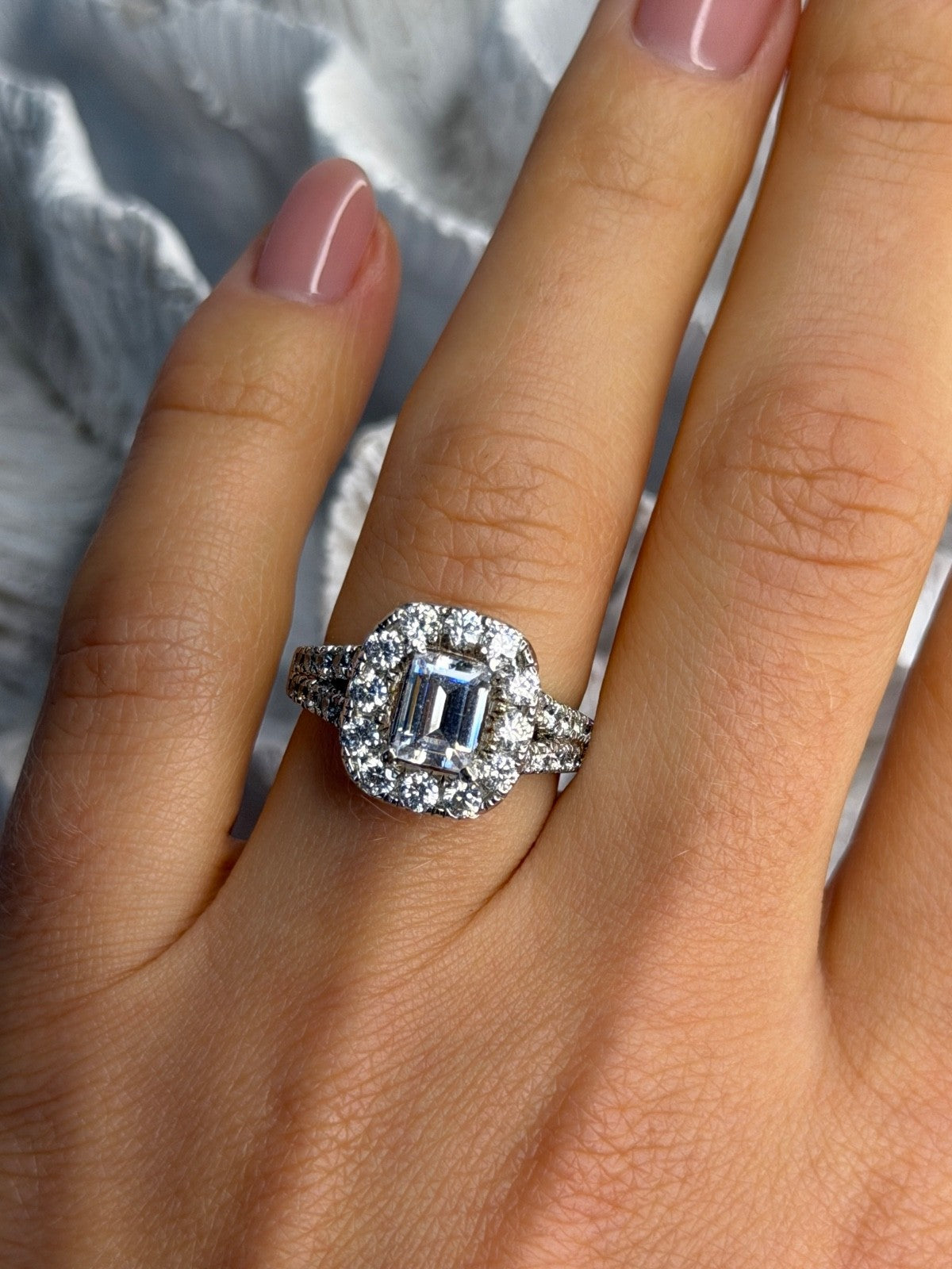 GOC 925 Sterling Silver Cz Ring Size 7