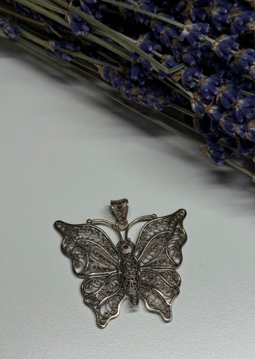 925 Sterling Silver Butterfly Pendant