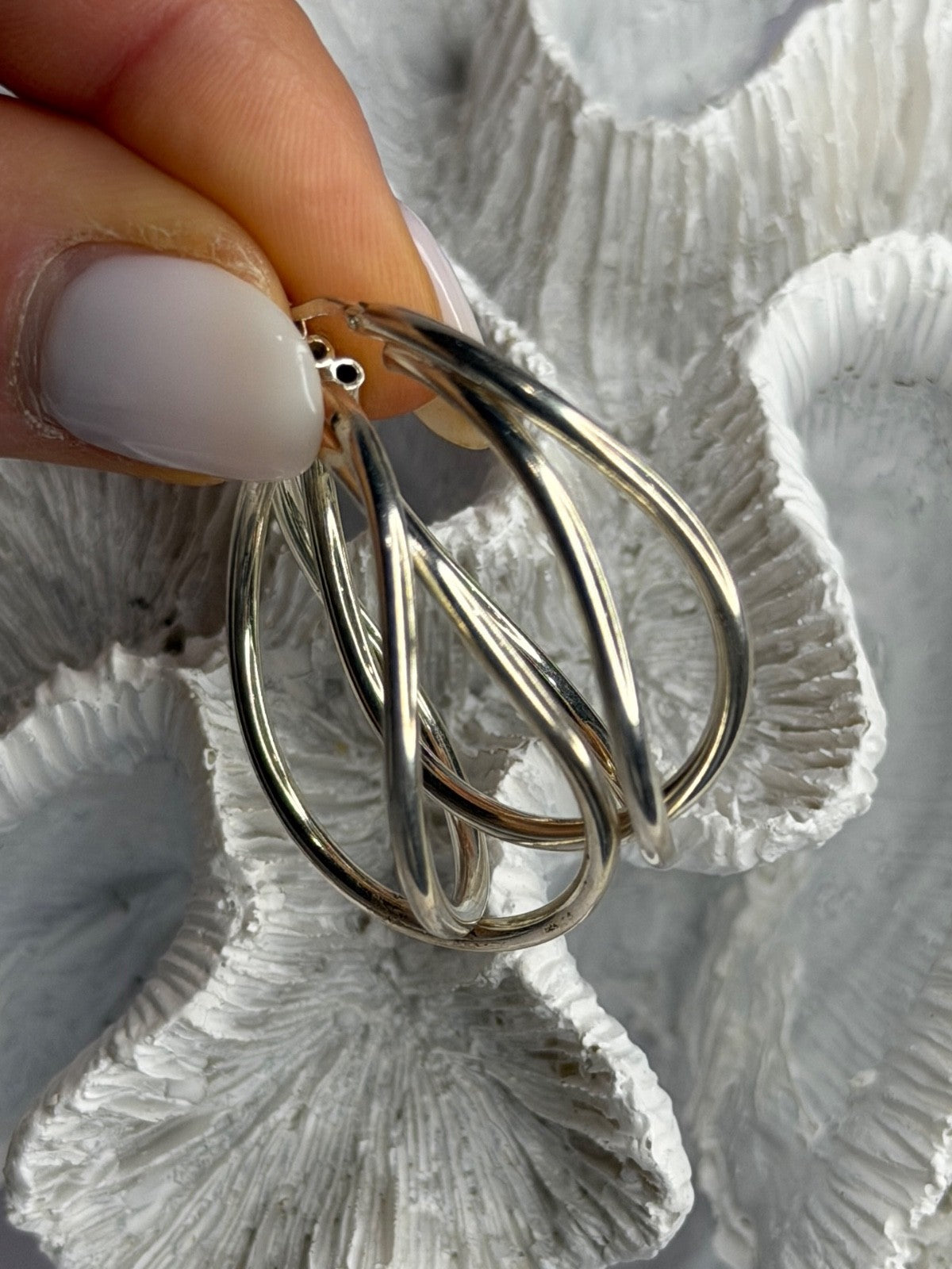 Italy Elegant 925 Sterling Silver Earrings